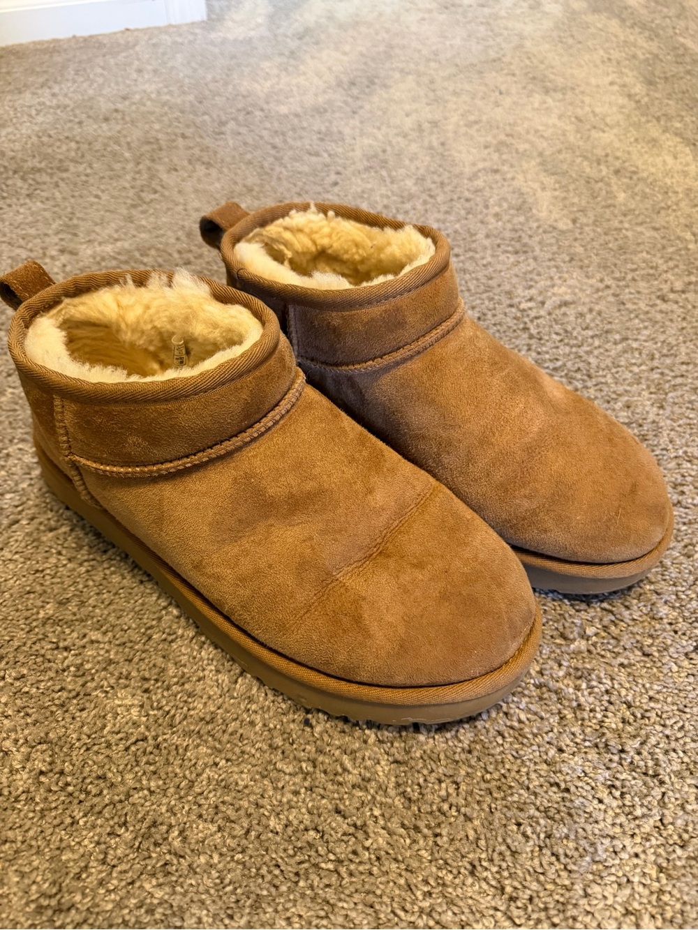 UGG Chestnut Suede Shearling-Lined Ankle Booties - Picture 2 of 8